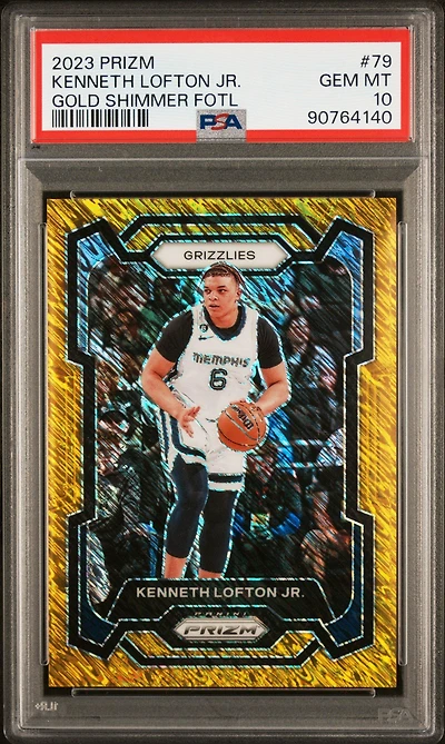 2023 Panini Prizm 79 Kenneth Lofton Jr. Gold Shimmer Fotl PSA 10