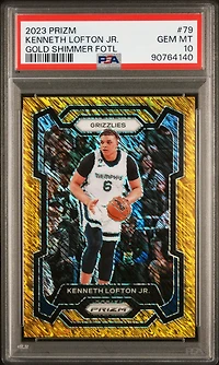 2023 Panini Prizm 79 Kenneth Lofton Jr. Gold Shimmer Fotl PSA 10