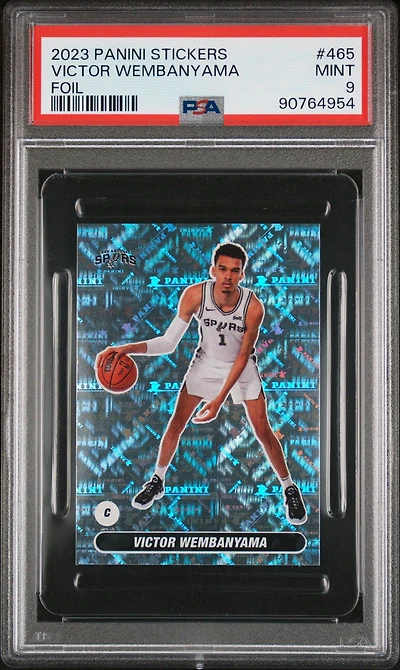 2023 Panini Stickers 465 Victor Wembanyama PSA 9