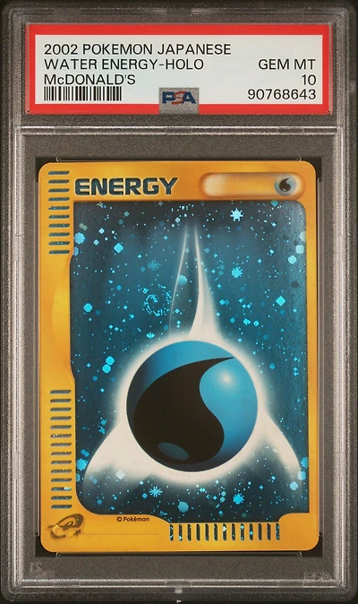 2002 Pokemon Japanese Mcdonald's Water Energy-holo PSA 10