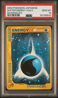 2002 Pokemon Japanese Mcdonald's Water Energy-holo PSA 10
