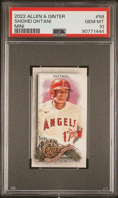 2022 Topps Allen & Ginter 58 Shohei Ohtani Mini PSA 10