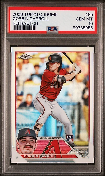 2023 Topps Chrome 95 Corbin Carroll Refractor PSA 10