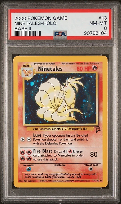 2000 Pokemon Game Base Ii 13 Ninetales-holo PSA