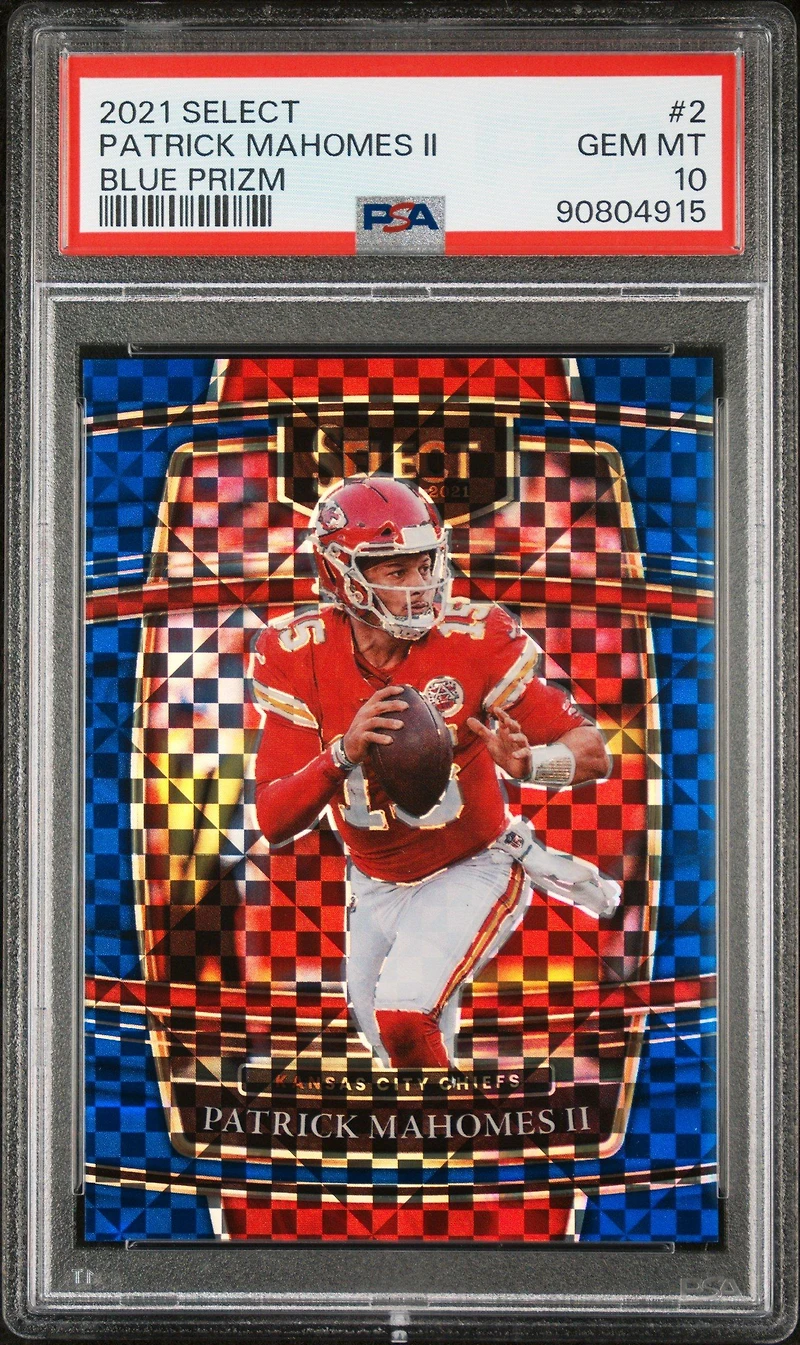 2021 Panini Select 2 Patrick Mahomes Ii Blue Prizm PSA 10