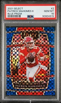 2021 Panini Select 2 Patrick Mahomes Ii Blue Prizm PSA 10