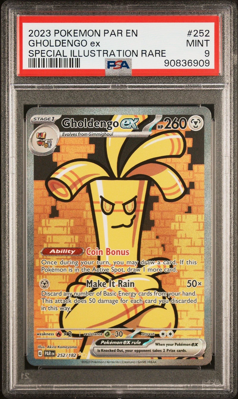 2023 Pokemon Par En-paradox Rift 252 Gholdengo Ex PSA 9