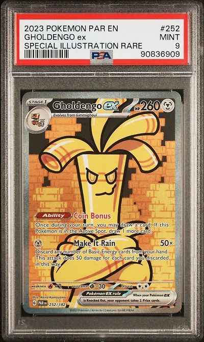 2023 Pokemon Par En-paradox Rift 252 Gholdengo Ex PSA 9