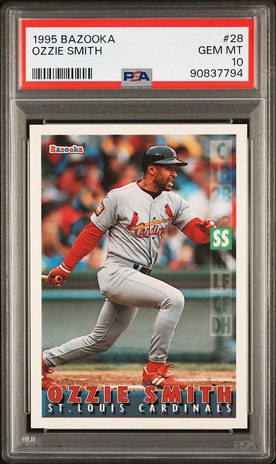 1995 Bazooka 28 Ozzie Smith PSA 10
