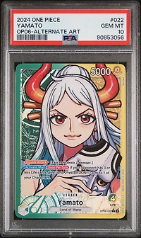 2024 One Piece Op06-wings Of The Captain 022 Yamato Alternate Art PSA 10