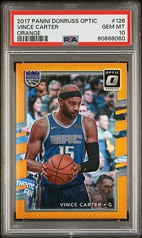 2017 Panini Donruss Optic 126 Vince Carter Orange PSA 10