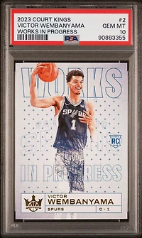 2023 Panini Court Kings Works In Progress 2 Victor Wembanyama PSA 10