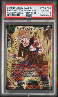 2019 Dragon Ball Super Card Game Themed Booster 3 Clash Of Fates Tb3-035 Final Showdown Son Goku Special Rare PSA 10
