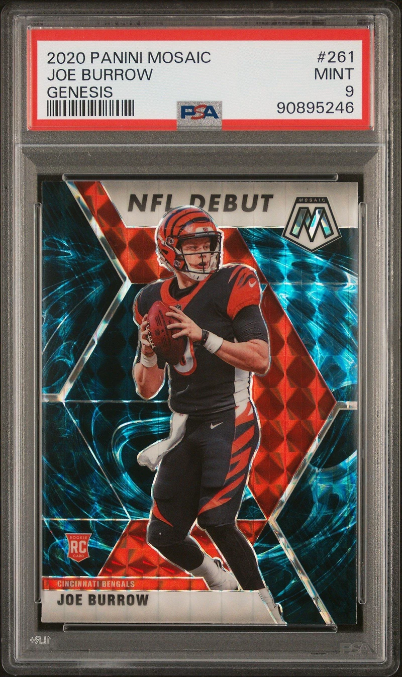 2020 Panini Mosaic 261 Joe Burrow Genesis PSA 9