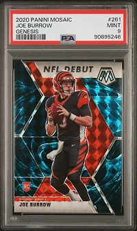 2020 Panini Mosaic 261 Joe Burrow Genesis PSA 9