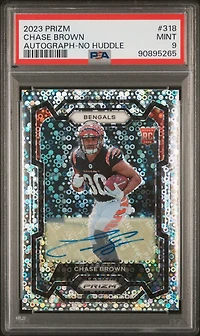 2023 Panini Prizm 318 Chase Brown Autograph-no Huddle PSA 9