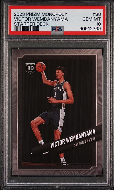 2023 Panini Prizm Monopoly Starter Deck S8 Victor Wembanyama PSA 10