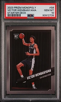 2023 Panini Prizm Monopoly Starter Deck S8 Victor Wembanyama PSA 10