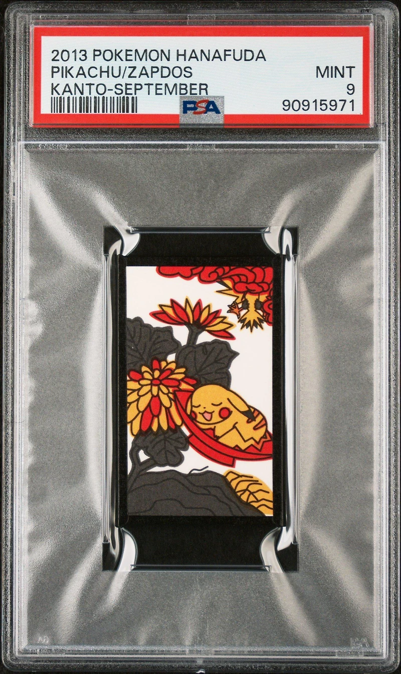 2013 Pokemon Hanafuda Kanto Zapdos\pikachu September PSA 9