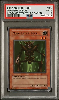 2002 Yu-gi-oh! Lob-legend Of Blue Eyes White Dragon 108 Man-eater Bug PSA 9