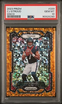 2023 Panini Prizm 339 Cj Stroud Disco Prizm PSA