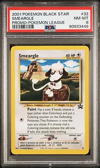 2001 Pokemon Promo Black Star 32 Smeargle Pokemon League PSA 8