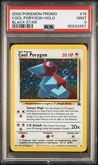 2000 Pokemon Promo Black Star 15 Cool Porygon PSA 9