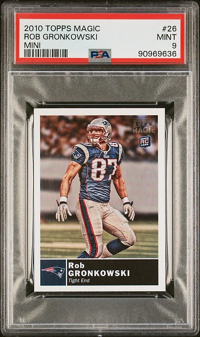 2010 Topps Magic 26 Rob Gronkowski Mini PSA 9