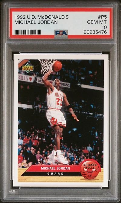 1992 Upper Deck Mcdonald's P5 Michael Jordan PSA 10
