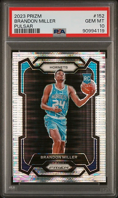 2023 Panini Prizm 152 Brandon Miller Pulsar PSA 10