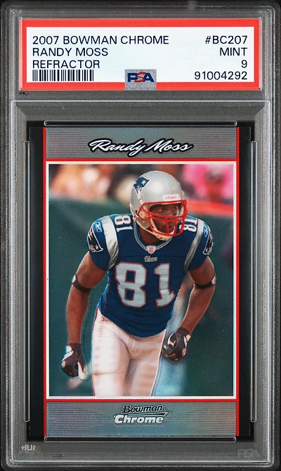 2007 Bowman Chrome Bc207 Randy Moss Refractor PSA 9