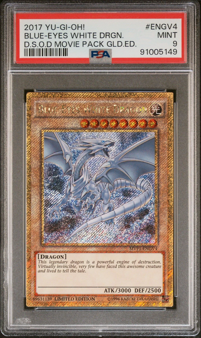 2017 Yu-gi-oh! The Dark Side Of Dimensions Movie Pack Gold Edition Engv4 Blue PSA