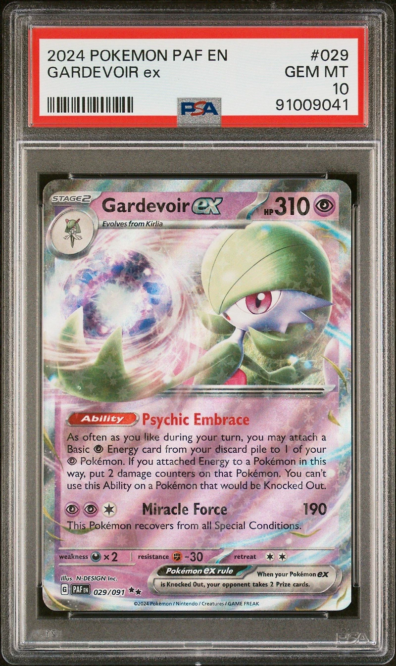 2024 Pokemon Paf En-paldean Fates 029 Gardevoir Ex PSA 10