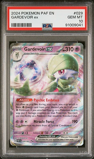 2024 Pokemon Paf En-paldean Fates 029 Gardevoir Ex PSA 10