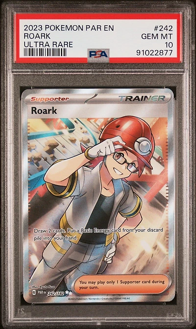 2023 Pokemon Par En-paradox Rift 242 Roark Ultra Rare PSA 10