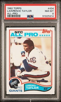 1982 Topps 434 Lawrence Taylor All-pro PSA 8