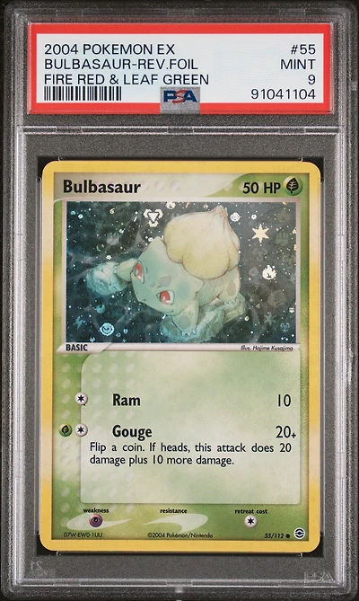 2004 Pokemon Ex Fire Red & Leaf Green 55 Bulbasaur-reverse Foil PSA 9