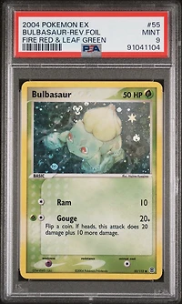 2004 Pokemon Ex Fire Red & Leaf Green 55 Bulbasaur-reverse Foil PSA 9