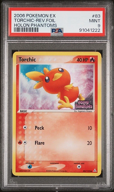 2006 Pokemon Ex Holon Phantoms 83 Torchic-reverse Foil PSA 9