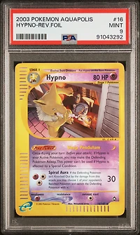 2003 Pokemon Aquapolis 16 Hypno-reverse Foil PSA 9