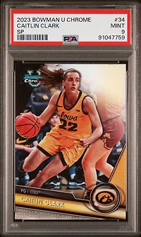 2023 Bowman University Chrome 34 Caitlin Clark Sp PSA 9