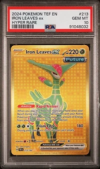 2024 Pokemon Tef En-temporal Forces 213 Iron Leaves Ex Hyper Rare PSA 10