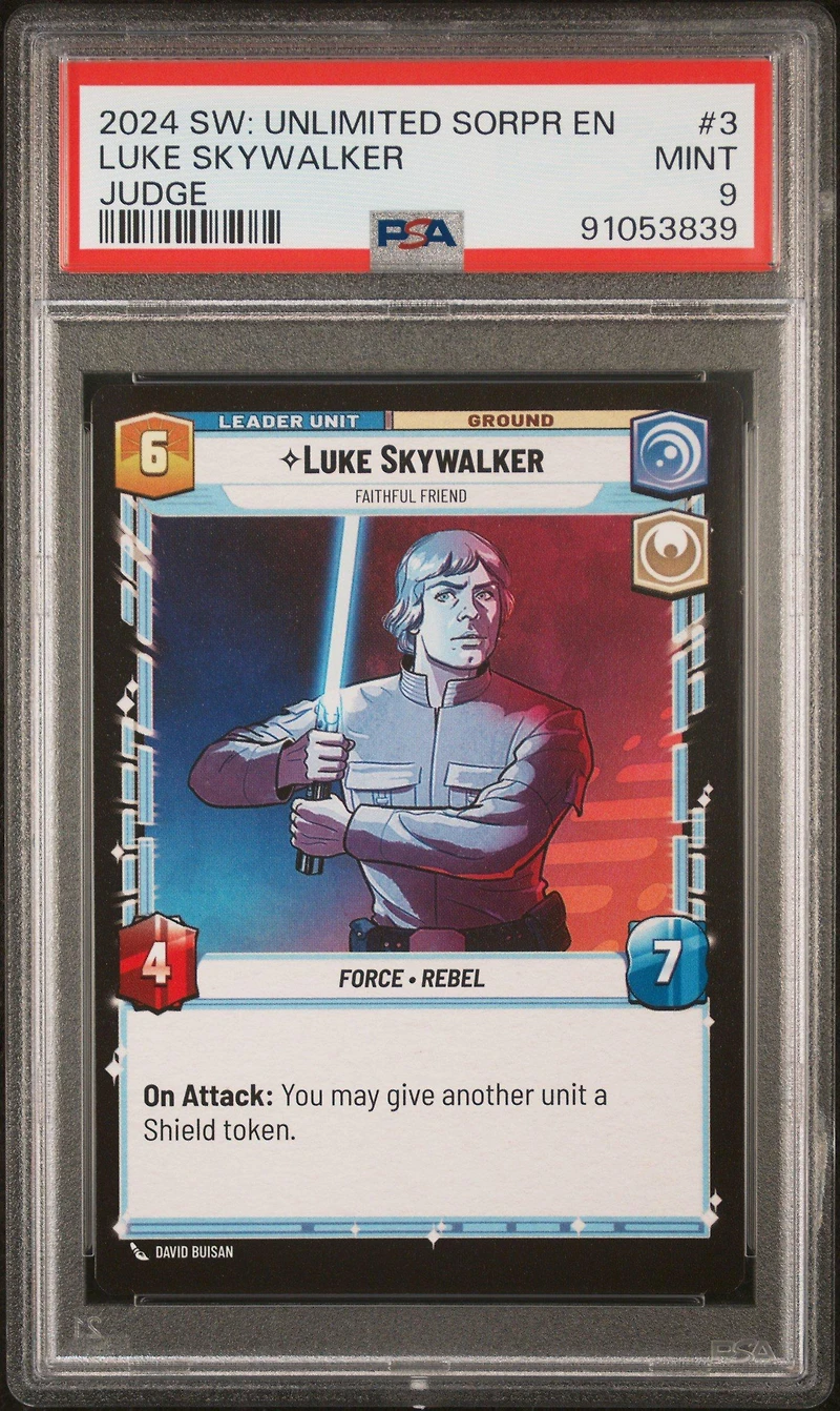 2024 Star Wars: Unlimited Spark Of Rebellion Prerelease Promos 3 Luke Skywalker Judge PSA 9