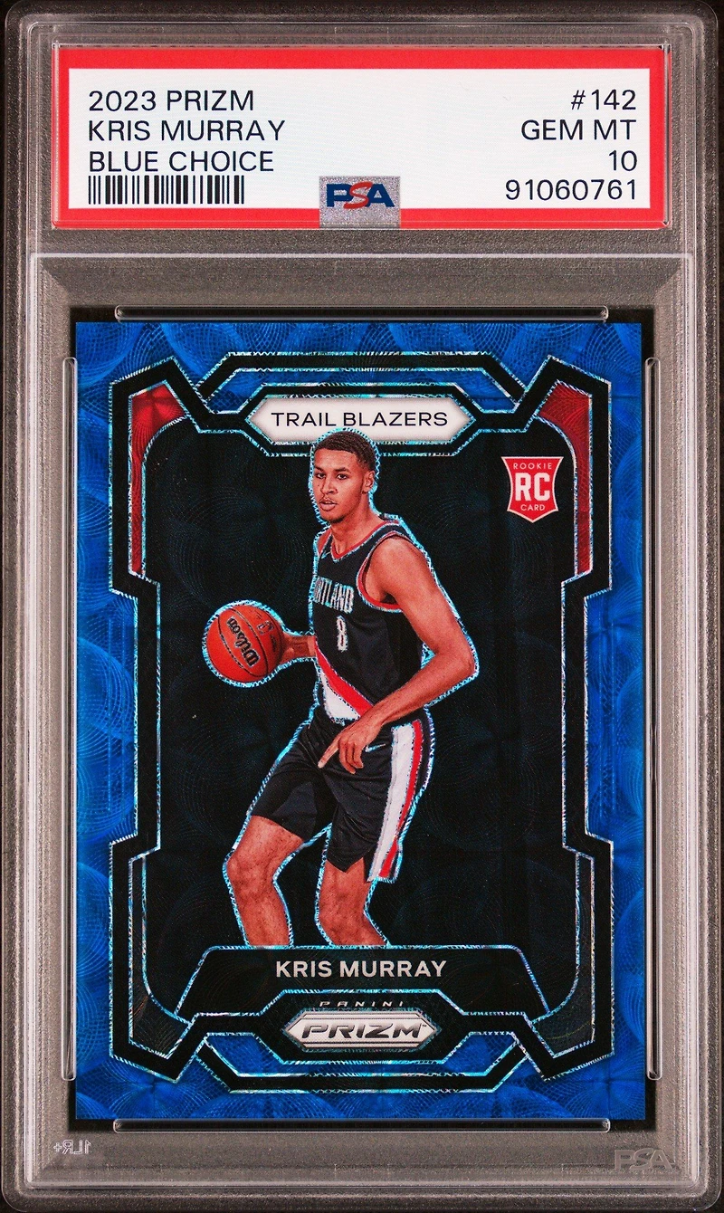 2023 Panini Prizm 142 Kris Murray Blue Choice PSA 10