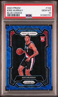2023 Panini Prizm 142 Kris Murray Blue Choice PSA 10