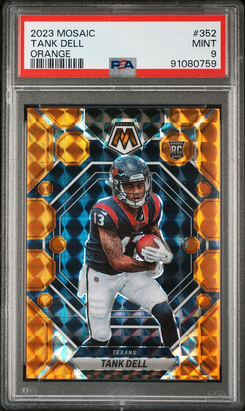 2023 Panini Mosaic 352 Tank Dell Orange PSA 9