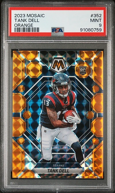 2023 Panini Mosaic 352 Tank Dell Orange PSA 9