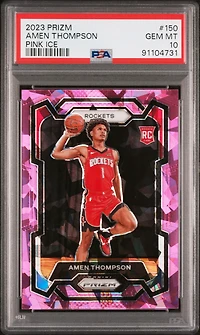 2023 Panini Prizm 150 Amen Thompson Pink Ice PSA 10