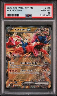 2024 Pokemon Tef En-temporal Forces 120 Koraidon Ex PSA 10