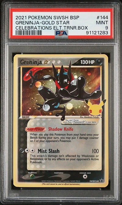2021 Pokemon Swsh Black Star Promo 144 Greninja PSA 9